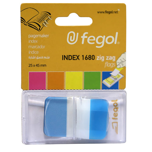 Índice adhesivo azul Fegol 1680-01 de 1" (25 x 43 mm)