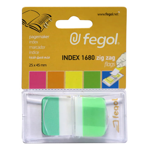 Índice adhesivo Fegol 1680-04 1"(25x43mm) verde