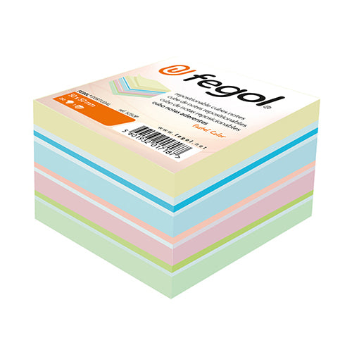 Notas adhesivas pastel Cubo de Fegol 50x50 (250 f)