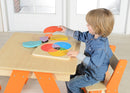 Quadro didático encaixes mistura de cores