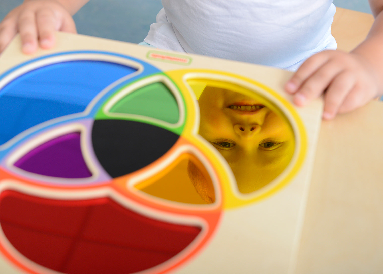 Quadro didático encaixes mistura espelhos de cores