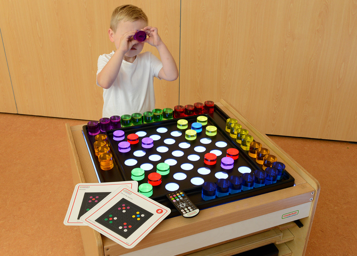 Bandeja de jogos para acrílicos coloridos