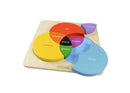 Quadro didático encaixes mistura de cores