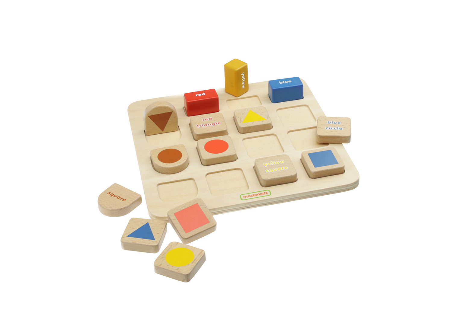 Quadro didático associação de formas e cores