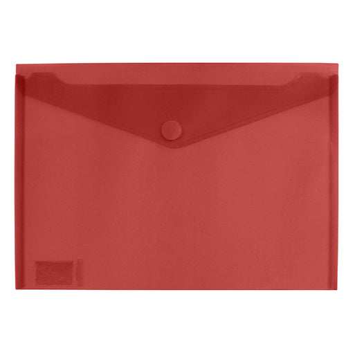 Bolsa arquivo tipo envelope A4 c/velcro Fegol vermelha