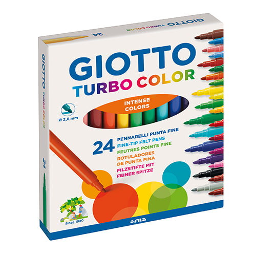 Marcador feltro Giotto Turbo Color sortidos (cx.24)