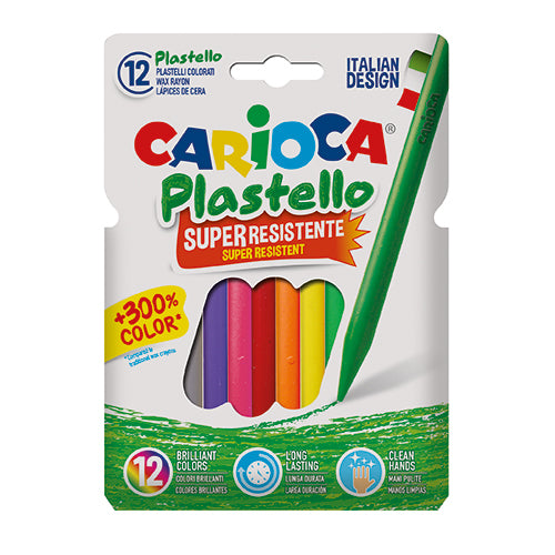 Lápis cera Carioca Plastello (cx.12)