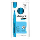 Marcador fluorescente Fegol junior azul (cx.12)