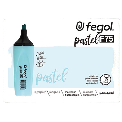 Marcador fluorescente Fegol pastel azul F75