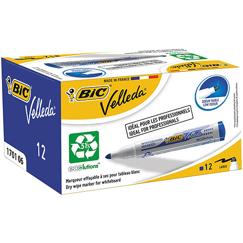 Marcador p/ quadro branco BIC Velleda azul