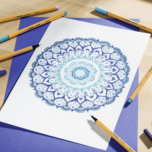 Stabilo Point Fineliner 0.4 blue fiber marker
