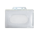 Tarjetero de plástico rígido transparente