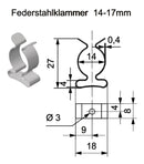 Abraçadeira com um ponto de fixação (14-17 mm)