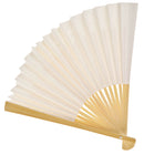 Leque de papel, natural/branco, (25,5 x 3 x 2 cm)