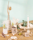 Bolas perfuradas de madeira (25 mm) 8 unid.