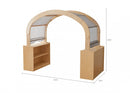 Rincón de lectura con arco transparente