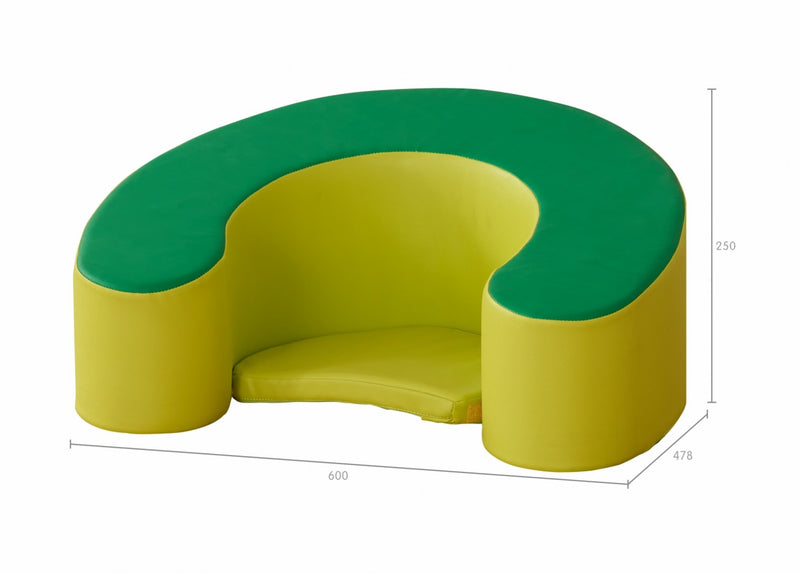 Assento Ferradura Verde e Amarelo