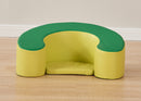 Asiento de herradura verde y amarillo