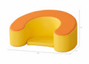 Asiento de herradura naranja y amarillo