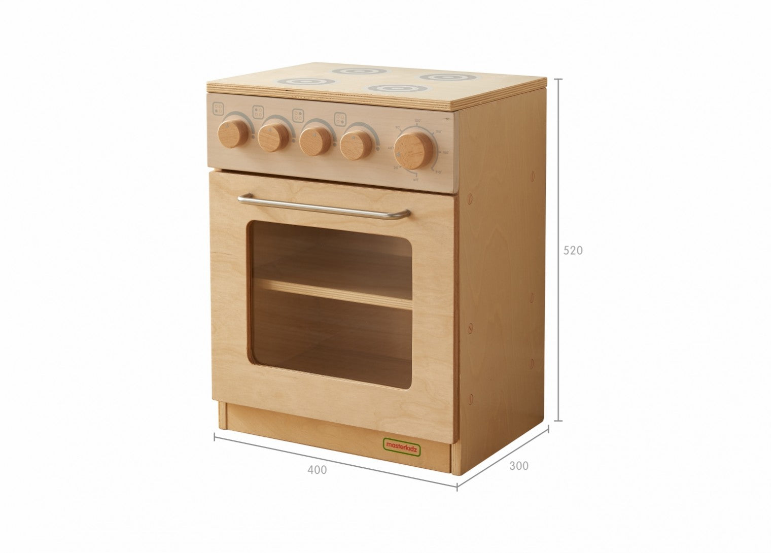 Fogão com forno miniatura madeira natural/branco - Sílaba