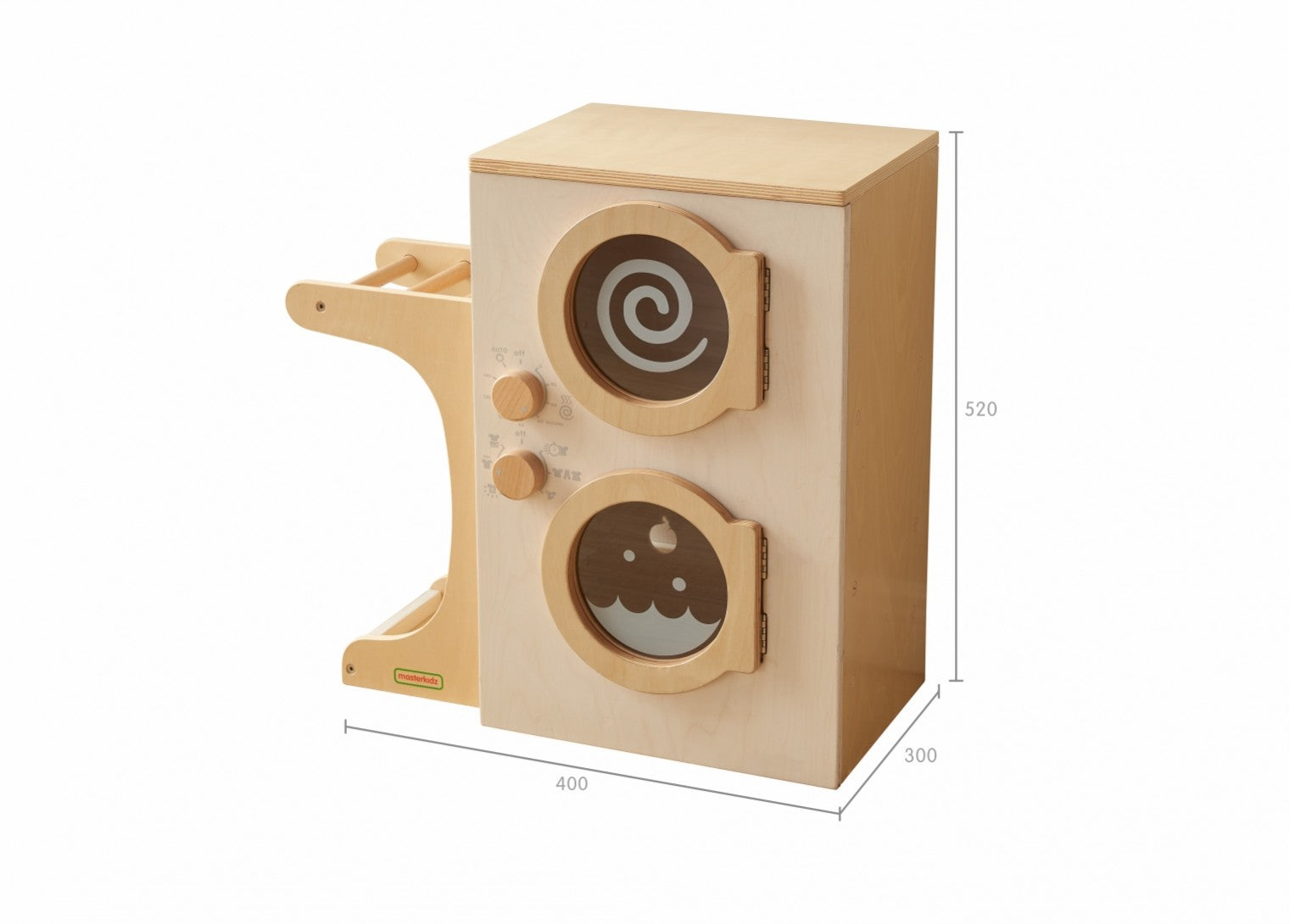 Máquina de lavar, secar e estendal miniatura madeira natural/branco - Sílaba