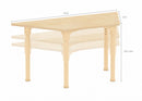 Mesa trapezoidal regulável Alrik tampo madeira natural 1200 x 600 mm - Sílaba