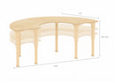 Mesa em forma de U regulável Alrik tampo madeira natural 1500x750mm - Sílaba