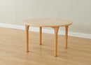 Mesa redonda regulável Alrik tampo madeira natural ⌀ 850 mm