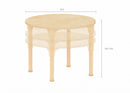 Mesa redonda regulável Alrik tampo madeira natural ⌀ 850 mm