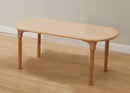 Mesa oval regulável Alrik tampo madeira natural 1200 x 600 mm estrutura metálica - Sílaba