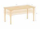 Mesa dupla regulável Alrik tampo madeira natural 1200 x 600 mm - Sílaba