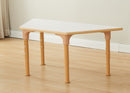 Mesa trapezoidal regulável Alrik tampo branco 1200 x 600 mm - Sílaba