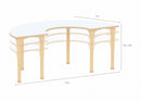 Mesa em forma de U regulável Alrik tampo branco 1500x750mm - Sílaba