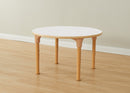 Mesa redonda regulável Alrik tampo branco ⌀ 850 mm - Sílaba