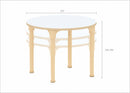 Mesa redonda regulável Alrik tampo branco ⌀ 850 mm - Sílaba