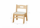 Cadeira Duplex em madeira natural assento branco
