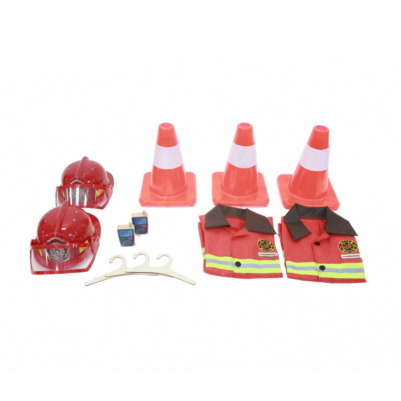 Kit de materiais de bombeiro faz de conta (12 peças)