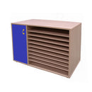 Arquivador de cartolinas "Linha NE" com 10 compartimentos e porta