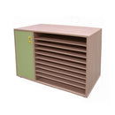 Arquivador de cartolinas "Linha NE" com 10 compartimentos e porta