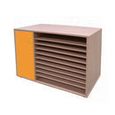 Arquivador de cartolinas "Linha NE" com 10 compartimentos e porta