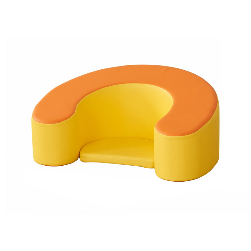 Asiento de herradura naranja y amarillo