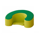 Asiento de herradura verde y amarillo