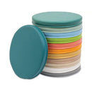 Conjunto de 12 assentos redondos lisos em espuma (tons pastel)