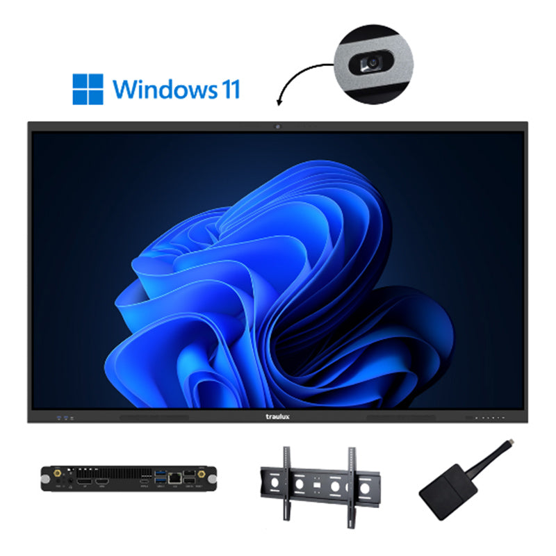 Bundle Monitor Interativo Traulux Conference + OPS Windows + Dongle USB-C - Sílaba