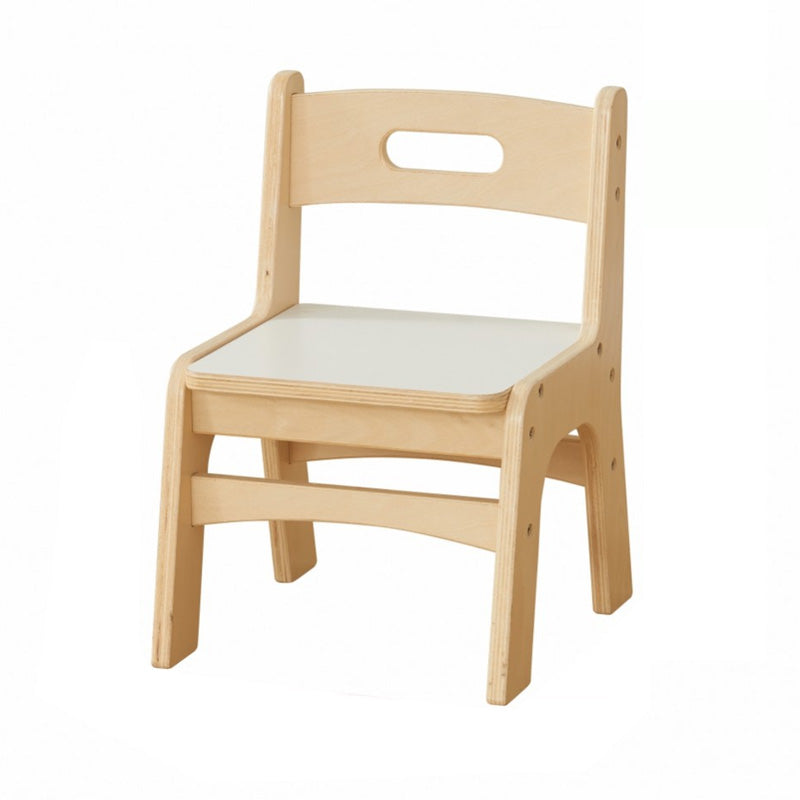 Cadeira Duplex em madeira natural assento branco