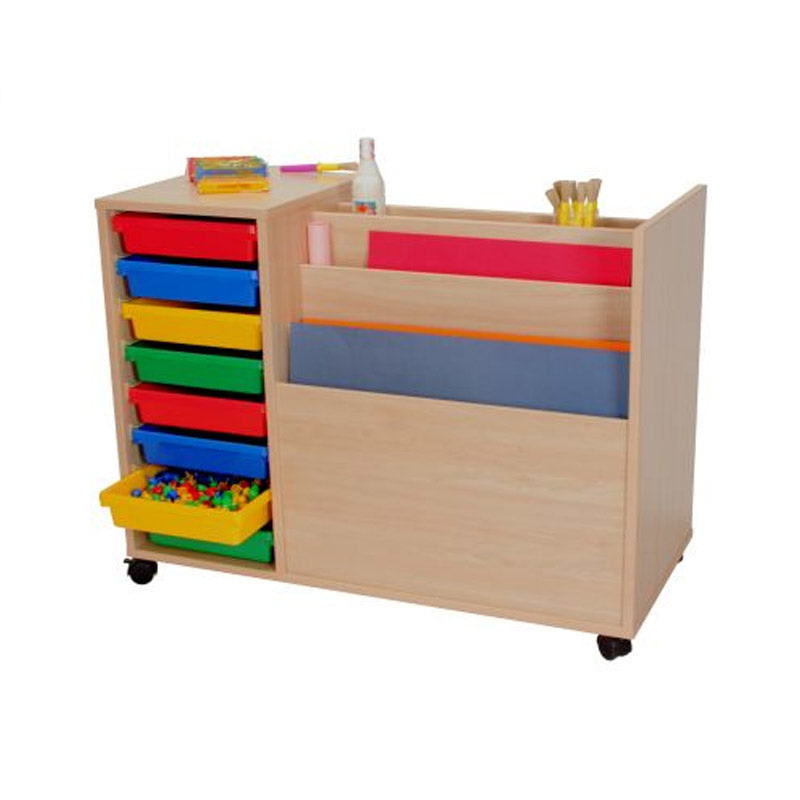 Carro de transporte de materiales de arte con cajas, Línea NE