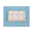 Placa de porcelana c/ 6 cavidades