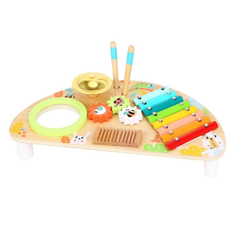 Mesa Multifunções com 5 instrumentos musicais.