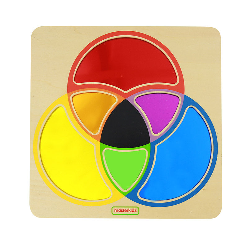 Quadro didático encaixes mistura espelhos de cores