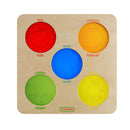 Quadro didático círculos com cores transparentes